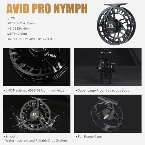 Maxcatch Euro Nymph Fly Fishing Rod and Reel Combo, Competition Intouch Nymphing Complete Outfit