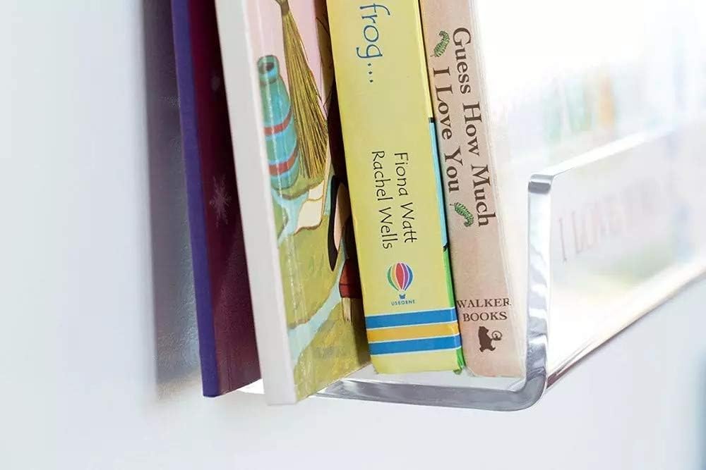 CY craft Clear Acrylic Floating Shelves Display Ledge, 5 MM Thick Wall Mounted Storage Shelf for Kitchen/Bathroom/Office