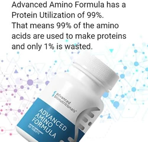 Advanced Bionutritionals – Advanced Amino Formula Tablets, Amino Acid Supplement, Build Muscle, Post Workout Recovery, Energy, Stamina, Non-GMO