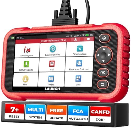 LAUNCH OBD2 Scanner CRP123I V3.0 Elite, 7 Resets Car Scanner, Lifetime Update | FCA SGW, CANFD&DoIP
