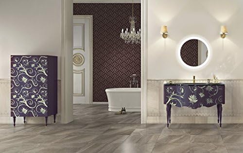 LED Bathroom Round Mirror 22 Inch Diameter | Lighted Vanity Mirror Dimmer & Defogger + Silver Backed Glass | |