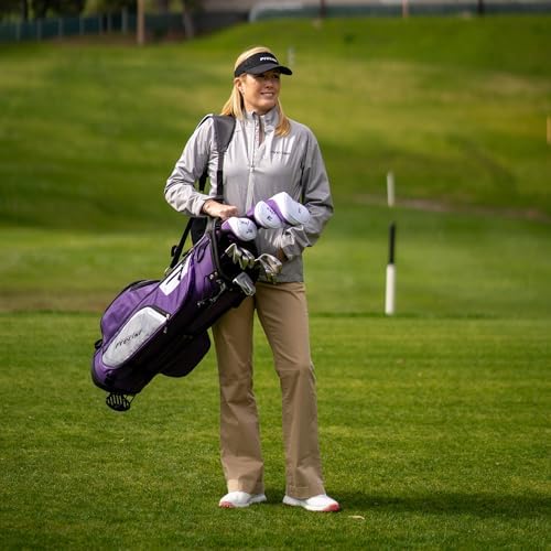 Precise M5 - Women's Golf Club Set - Purple | Titanium Driver, Fairway & Hybrid, Irons Through Wedge, Putter, Headcovers, Graphite Shafts, Petite To Tall