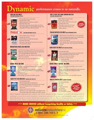 Calcium Chloride Ice Melt - Instant Snow and Ice Melt for Sidewalks, Driveways, Steps, and Parking Lots - Deicer for Concrete, Asphalt