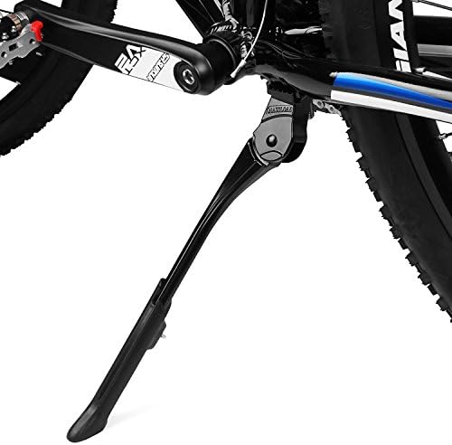 BV Bicycle Kickstand for 24”-28” - Adjustable Bikes Kickstand for Adult Bike with Non-Slip Foot & Spring-Loaded Latch for Stable Any-Angle Stance (Silver, Regular Duty)