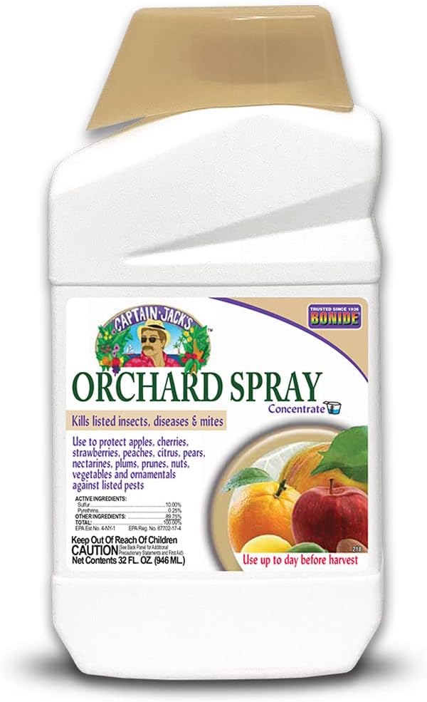 Bonide Captain Jack's Citrus, Fruit & Nut Orchard Spray, 32 oz | Ready-to-Spray, Multi-Purpose Fungicide, Insecticide, and Miticide