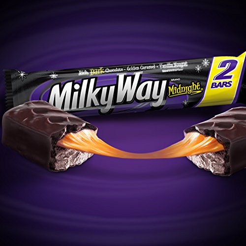 MILKY WAY Midnight Dark Chocolate Candy Bars, Sharing Size, 24-Count Box | Snack-ready dark chocolate bars, chocolate bar, 2.83-Ounce, sharing size, 24-count box, midnight milky way candy bars bulk