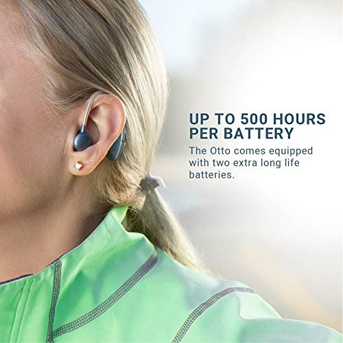 Digital Hearing Amplifiers Qty 2 (Modern Blue) 500hr Battery by Britzgo BHA-220D