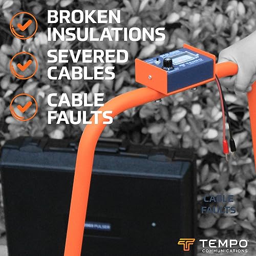 TEMPO Communications PE2003-G Pulser Ground Fault Locator, Underground Wire Break Locator, High-Voltage Signal, A-Frame Receiver