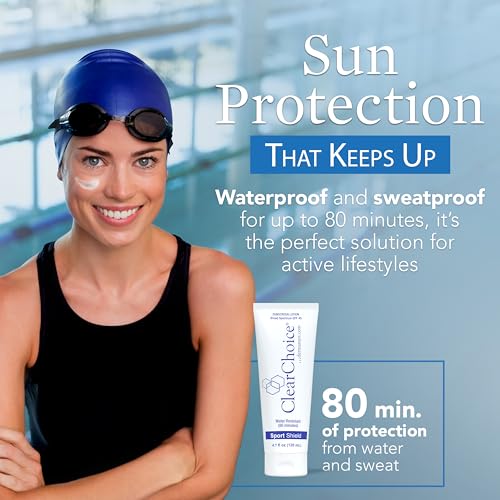 ClearChoice Sport Shield SPF 45 Zinc Oxide Mineral Face Sunscreen, 4 Fl Oz