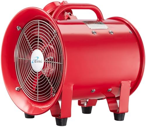 iLiving - ILG8EF12EX Explosion Proof Utility High Velocity Blower, Fume Extractor, Portable Exhaust and Ventilator Fan, Air Ventilation with 2720 CFM