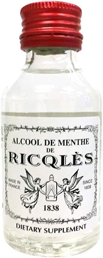 Ricqles Peppermint Oil Dietary Supplement (Supports Healthy Digestion, Intestinal Comfort) (1.69 fl. oz) (1 Bottle) (Product of France).