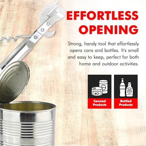 Chef Craft Select Can Opener with Tapper, 6.5 inches in length, Nickle Plated