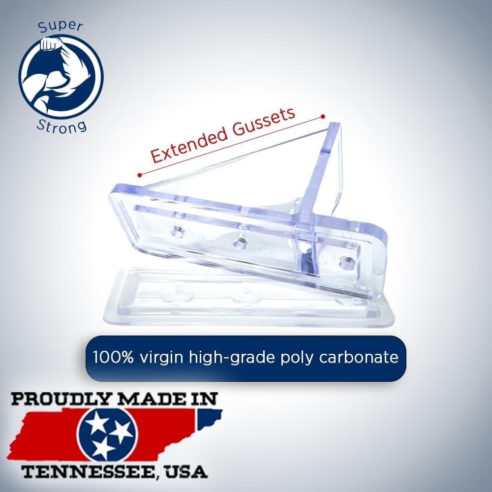 50 Pack Snow Guards for Metal Roofs – with Perfect Seal Gaskets & Screws – Heavy-Duty Polycarbonate Snow Stops Prevent Sliding Snow & Ice –