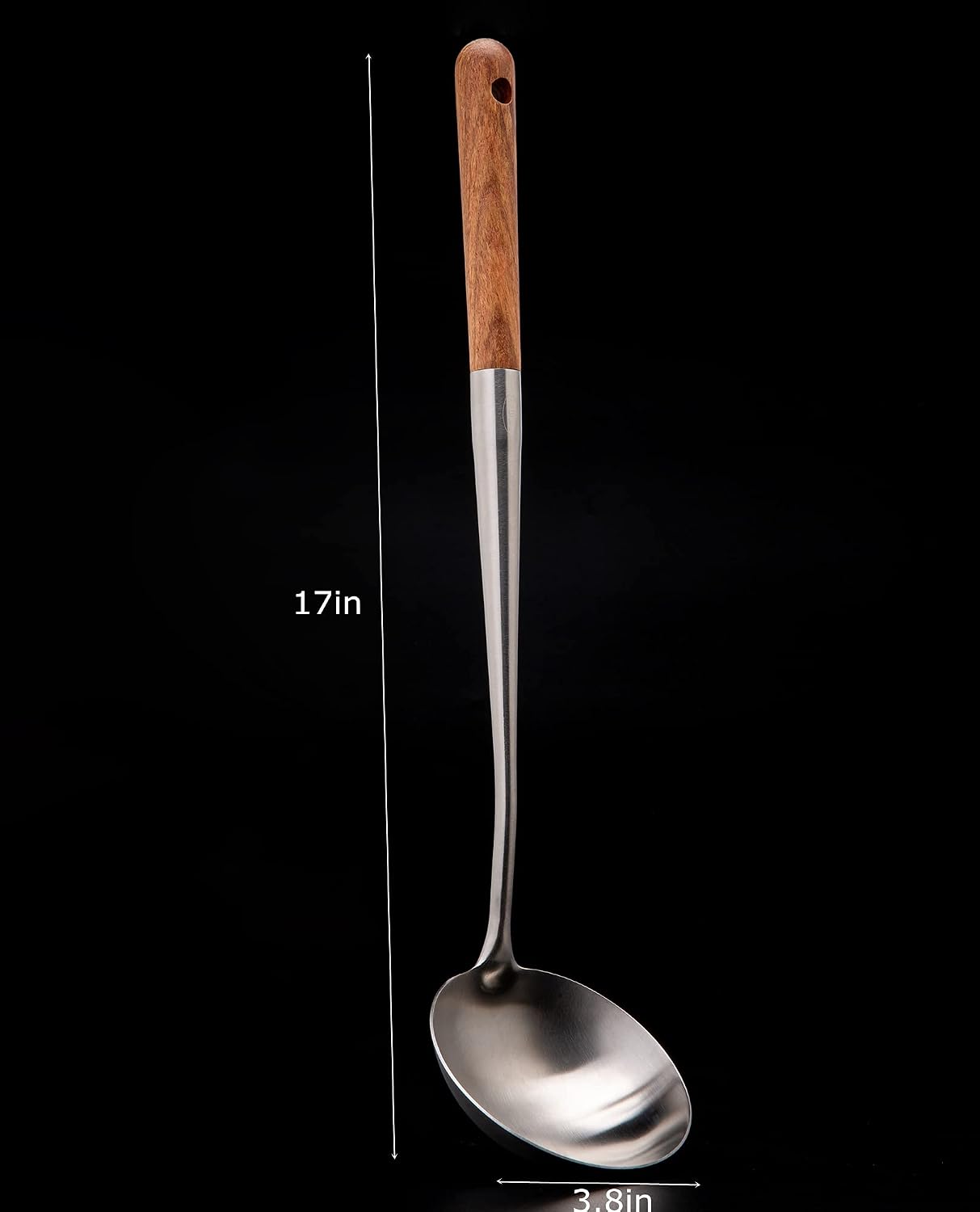 FJNATINH Wok Spatula and Ladle,Skimmer Ladle Tool Set, 17inches Spatula for Wok, 304 Stainless Steel Cooking Utensils