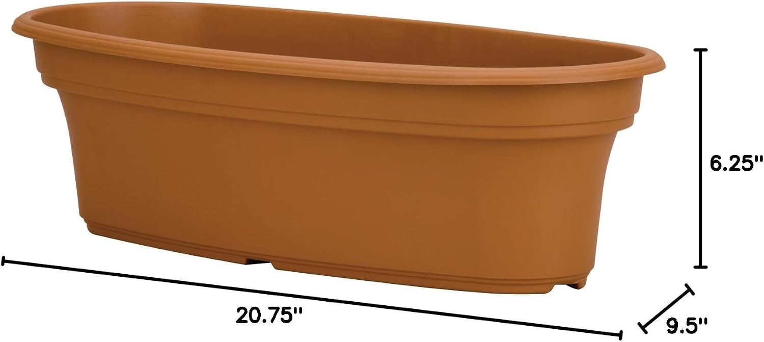 The HC Companies Akro Mils PAP20000B71C024LRT95 Panterra Oval planters, 20 in, Green