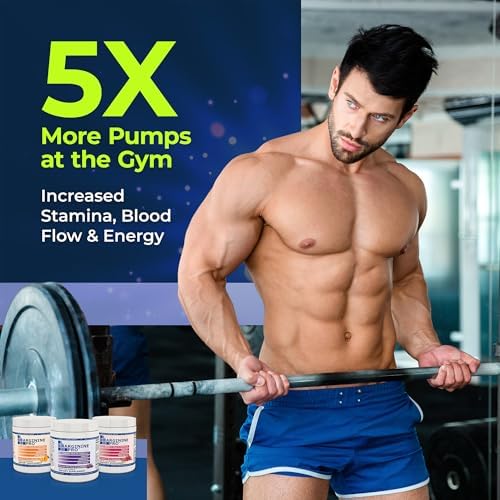| 5, 500mg L-Arginine Plus L-Citrulline 1, 100mg | Powder Drink Mix | Nitric Oxide Booster | Supports Pre Workout Energy
