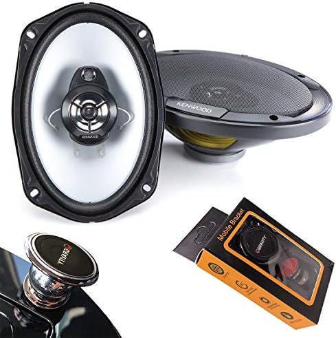 Kenwood KFC-6966S 6"x9" 3-Way 400W car Speakers (2 Speakers) with Gravity Magnet Phone Holder Bundle