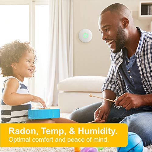 Airthings 2950 Wave Radon - Smart Radon Detector with Humidity & Temperature Sensor – Easy-to-Use – Accurate – No Lab Fees – Battery