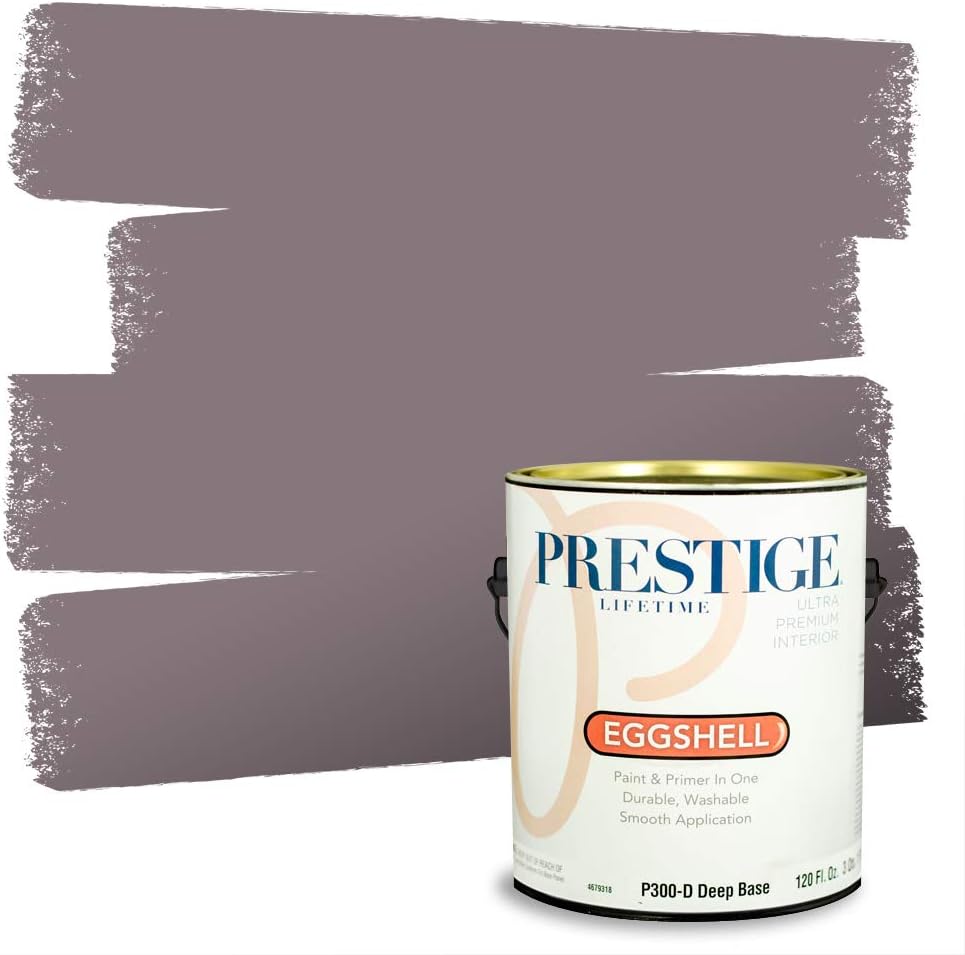 PRESTIGE Paints Exterior Paint and Primer In One, 1-Gallon, Satin, Comparable Match of Sherwin Williams* Ash Violet*
