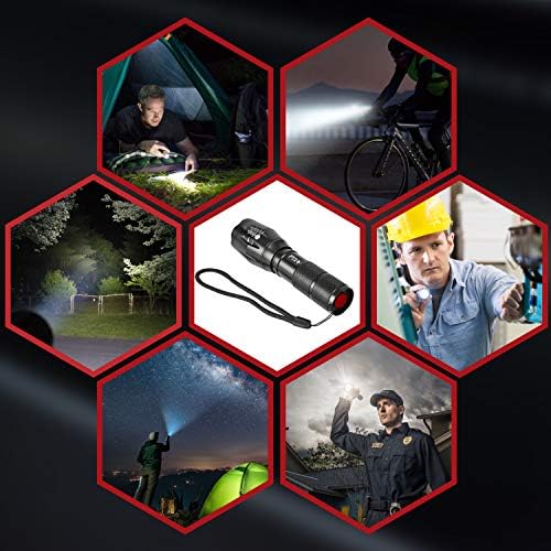 Rechargeable Tactical Flashlight LFX1000 (Rechargeable Battery and Charger Included) - High Lumens LED, Super Bright, Zoomable, 5 Modes