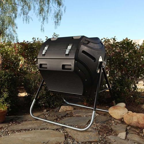 Lifetime 60058 Compost Tumbler, Black, 80-Gallon