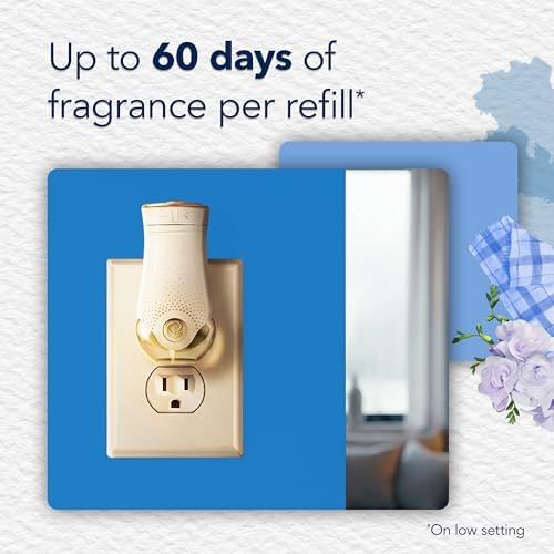 Glade PlugIns Refills Air Freshener Starter Kit, Hawaiian Breeze, Scented and Essential Oils for Home and Bathroom, 0.67 Fl Oz, 1 Warmer + 1 Refill