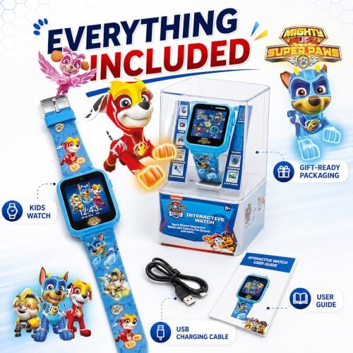 Accutime Paw Patrol Smart Watch with Camera for Kids and Toddlers - Interactive Smartwatch for Boys & Girls Featuring Games, Voice Recorder