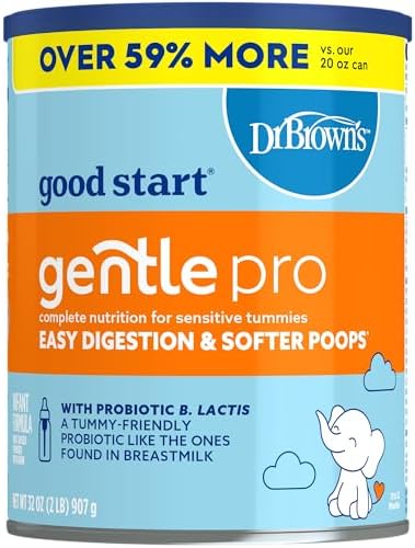 Good Start | Dr. Brown’s Gentle Pro, Baby Formula Powder for Sensitive Tummies, Easy Digestion & Softer Poops, Formula with Probiotics, DHA