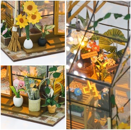 GuDoQi DIY Miniature Dollhouse Kit with Furniture, Tiny House kit 1:24 Scale, Need to Assemble Around 30 Hours