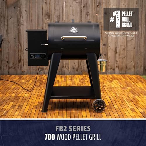 Pit Boss 500 FB2 Series Wood Pellet Grill & Smoker with Flame Broiler and LCD Digital Controller, 518-Sq. In. Cooking Space, 180°F to 500°F Temperature Range, Meat Probe, 5 lb. Pellet Hopper, Black