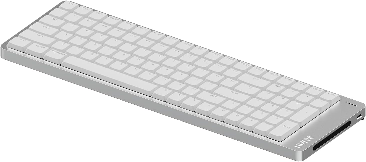 LOFREE Flow2 Low-Profile Mechanical Keyboard, CNC Aluminum Body with Gasket Mount, Tri-Mode Wireless, Hot-Swappable & VIA Compatible, Side Touch Bar, for Mac/Windows (Space Gray, 84 Keys)