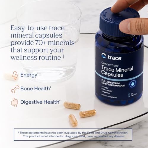Trace Minerals ConcenTrace Ionic Trace Mineral Tablets, 90 Tablets | 70+ ionic trace minerals, Great Salt Lake sourced, Supports bones, joints