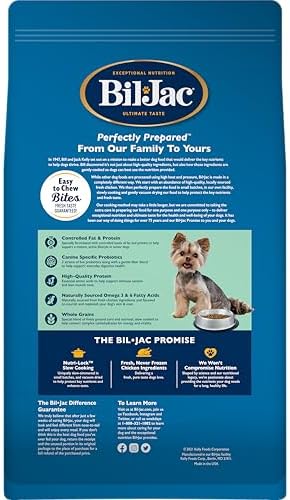 Bil-Jac Small Breed Puppy Dry Dog Food with Chicken, Oatmeal & Yams | 6 lb | Fresh Chicken Is the #1 Ingredient with Probiotics, Easy-to-Chew Bites & Omega Fatty Acids to Support Healthy Puppy Growth