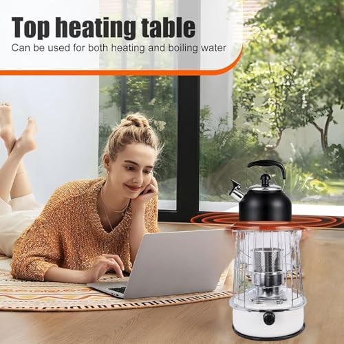 fosa Portable Kerosene Heater, 12000BTU Non Electric Heaters for Indoor Use, 6L Capacity With Tipping Protection