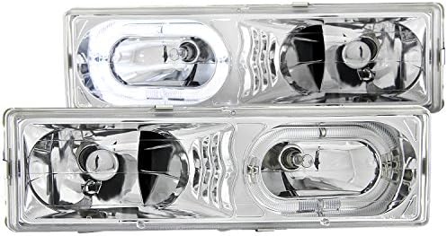 Anzo USA 111006 Chevrolet Crystal with Halo Clear Headlight Assembly - (Sold in Pairs)