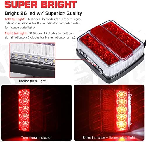LINKITOM Magnetic LED Trailer Towing Light Kit for RVs Trailers Flatbeds