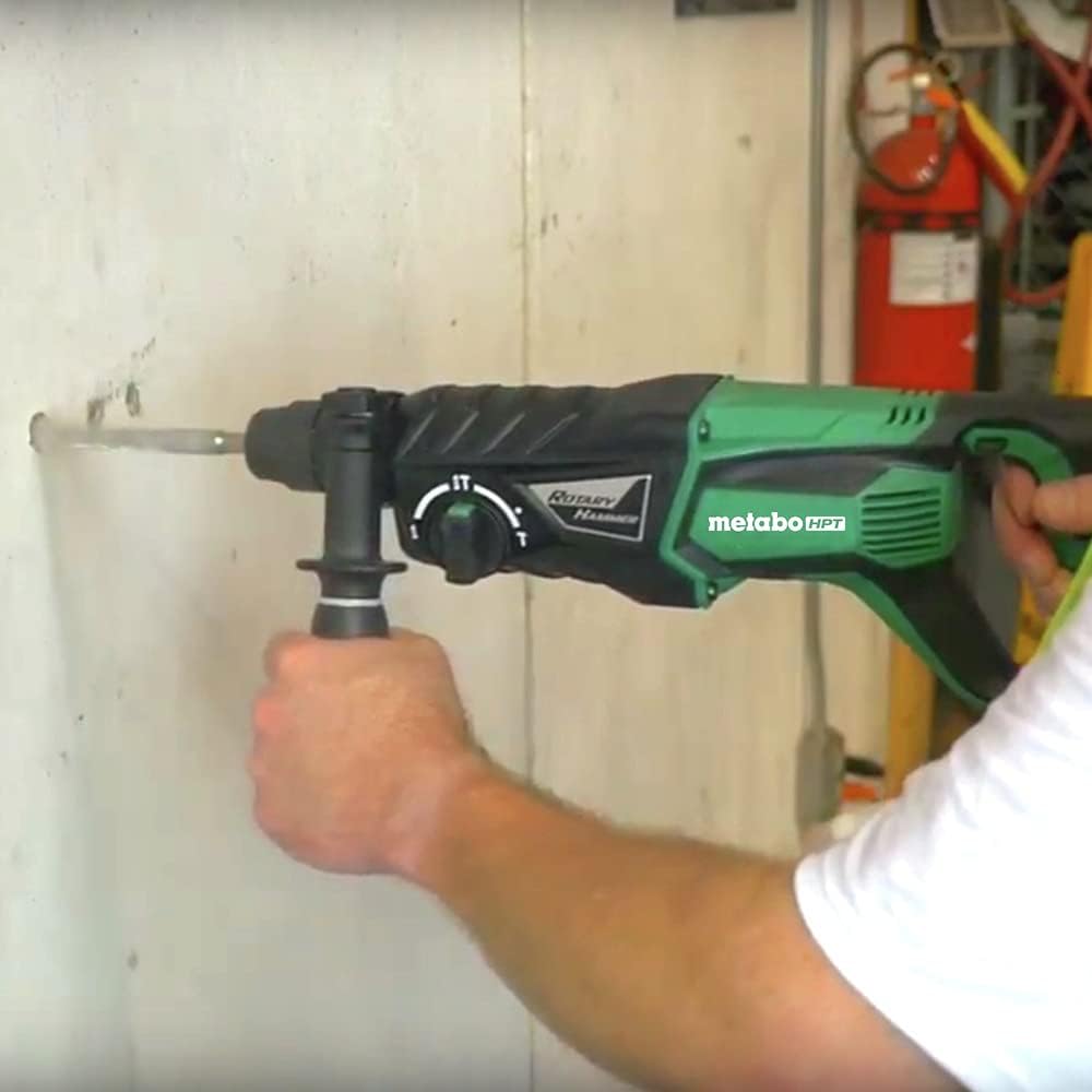 Metabo HPT Rotary Hammer | SDS Plus | 1-Inch, 7.5-Amp | For Drilling | Chipping and Hammer Drilling (DH26PF)