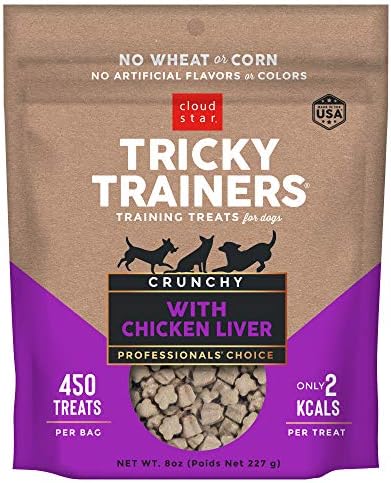 Cloud Star Tricky Trainers Crunchy, Low Calorie Training Dog Treat, Made in the USA, Wheat & Corn Free