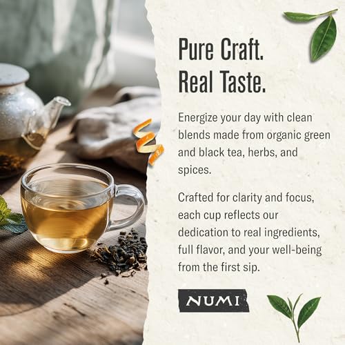 Numi Gunpowder Loose Leaf Green Tea - Organic Tea Leaves - 16 Ounces - Brews 200 Cups - Medium Caffeine Green Tea