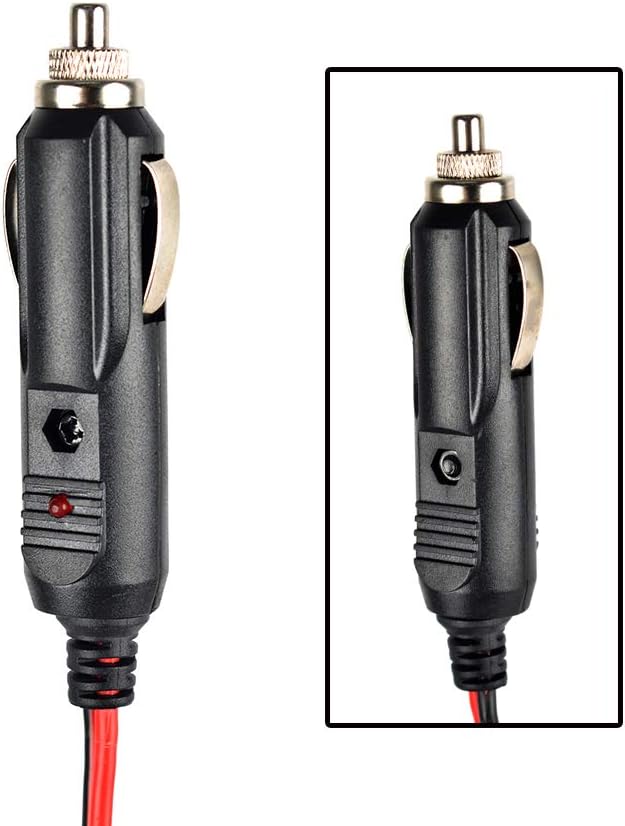 UAYESOK Mobile Radio Power Cable, T Shape 12V DC Power Cord, 2 Pack