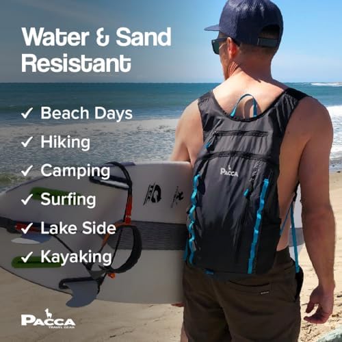 Pacca Onda 20L Packable Lightweight Foldable Backpack for Travel, Camping, Outdoor, Hiking Pocket Backpack (Blue)