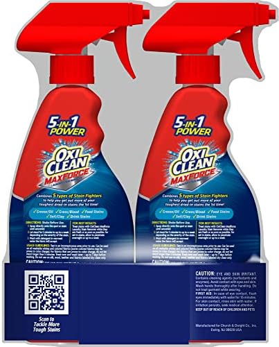 OxiClean MaxForce Laundry Stain Remover, 16 Fl. oz. Twin Pack