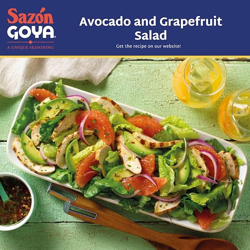Goya Sazón Natural and Complete, Vegetables, All Purpose Seasoning, 3.52oz | Low Sodium Latin Spice Blend for Poultry, Seafood, Meat and Vegetables, All Purpose Mexican Seasoning, No Salt Added, Tasty