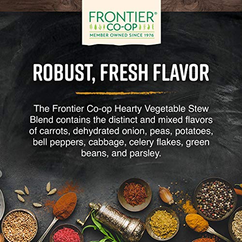 Frontier Co-op Hearty Vegetable Herb Blend for Stew, 1lb, Kosher - Mixed Dried Vegetables For Soup, Stir Fry, Ramen with Onion, Carrots, Peas, Corn