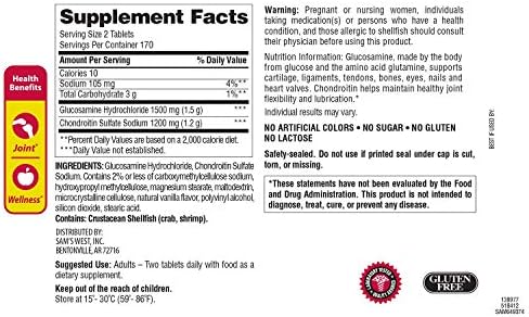 Members Mark Triple Strength Glucosamine Chondroitin (340 Count) (2 Pack)
