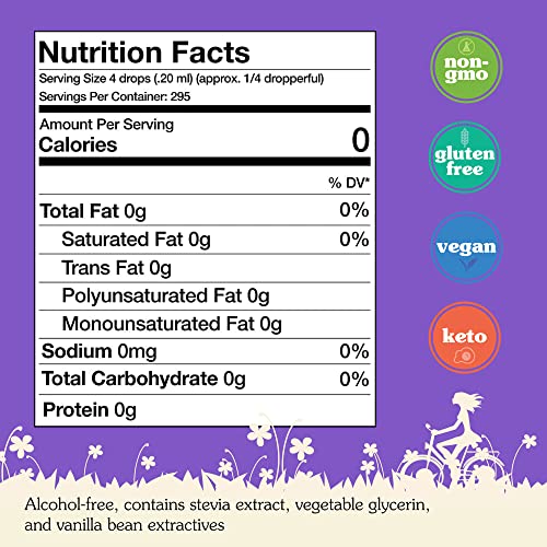 NuNaturals Liquid Stevia Sweetener, Unflavored Alcohol-Free, 2oz