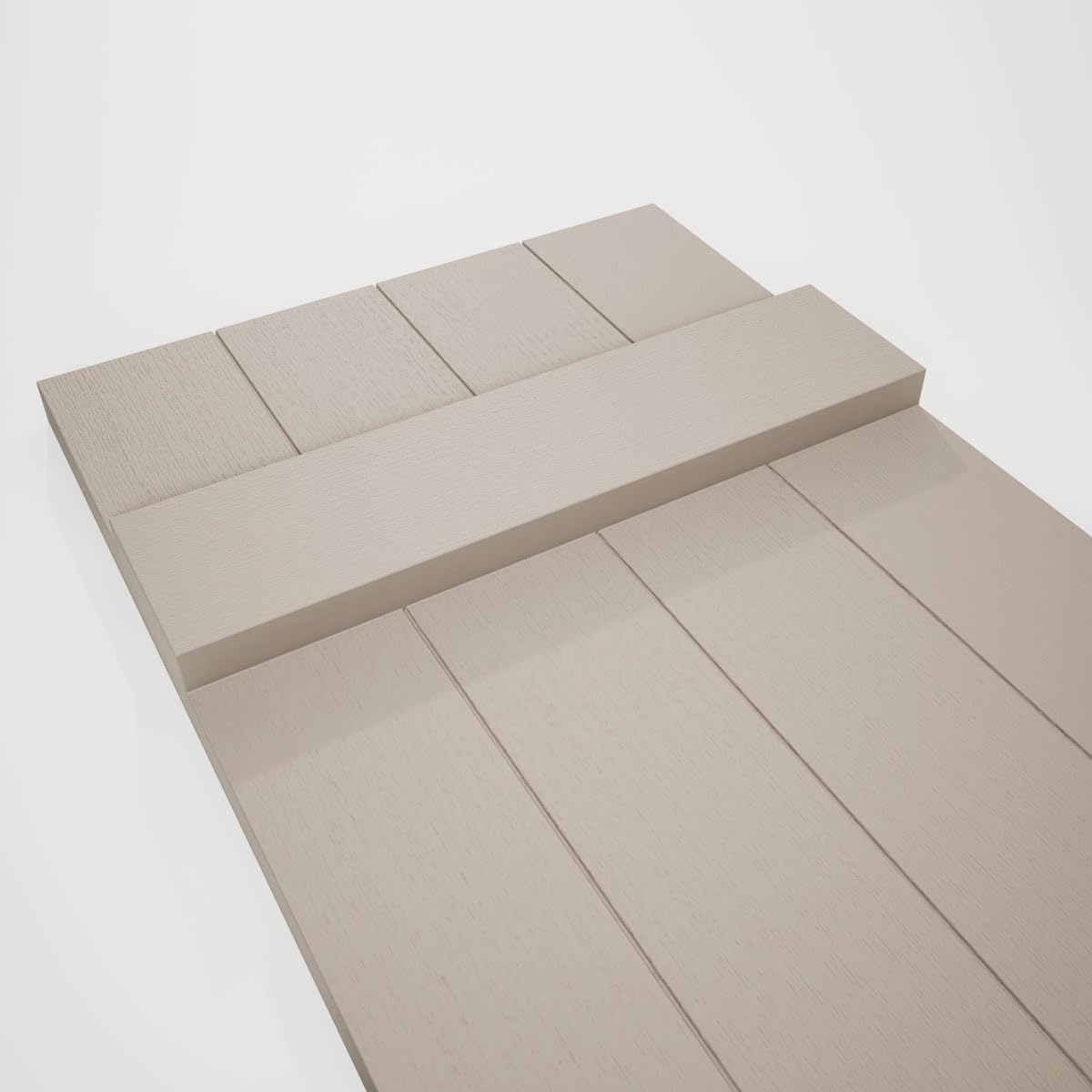 14"W x 59"H Lifetime Vinyl, Standard Four Board Joined, Board-n-Batten Shutters, w/Installation Shutter-Lok's & Matching Screws (Per Pair), Forest Green