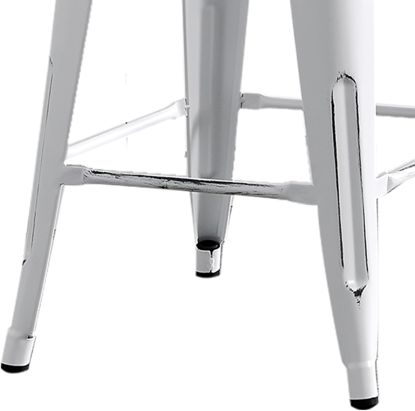 AC Pacific 30” Metal Barstool Set of 2 – Country Rustic Style with Low Back, Lightweight & Sturdy Build, Easy Assembly – Matte Black