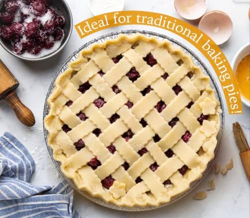 9" Aluminum Foil Pie Tins (25 Pack), Disposable Aluminum Pie Pans, Foil Pans for Baking, Cooking, Freezer Safe, Round Foil Pans