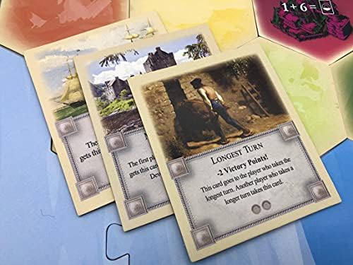Longest Turn, Most Developed and Port of Call Cards compatible with Catan's Settlers of Catan 5th Edition, Seafarers